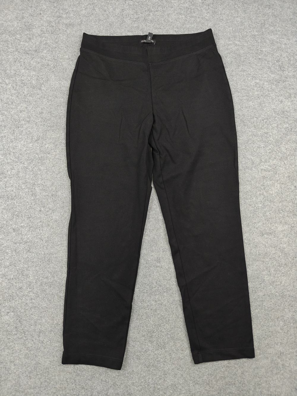 Eileen Fisher Leggings Womens Medium Petites Black Cropped Jersey Lyocell